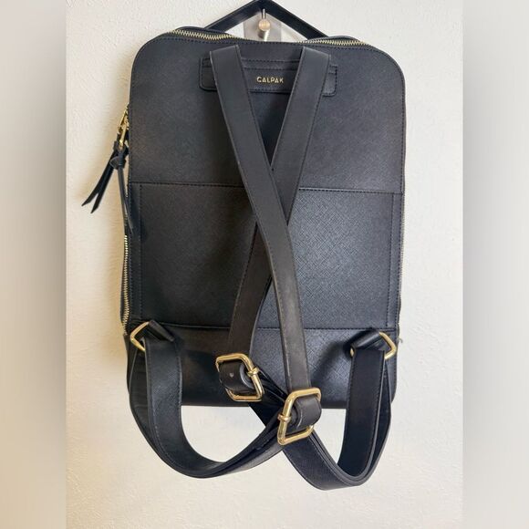 Calpak Kaya Black Laptop Backpack Gold Accents main image 13